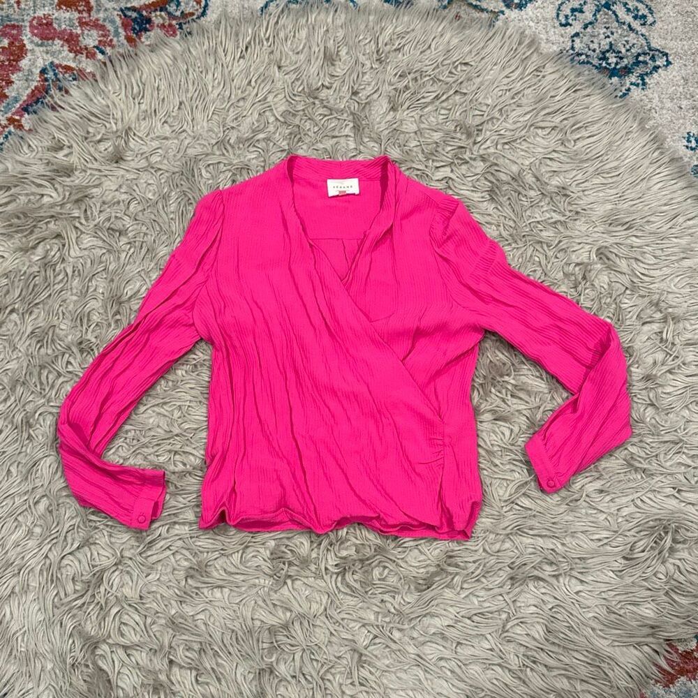 Sezane Pink Abelia Blouse - size 40/36 Flawed Gem!